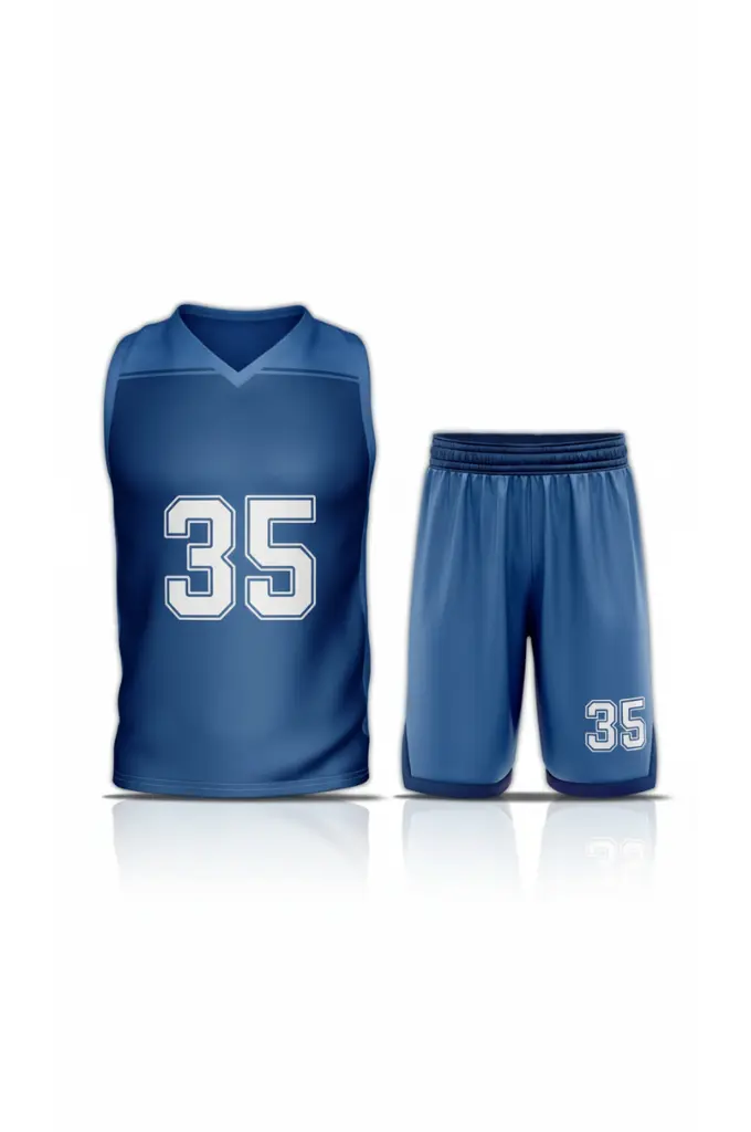 Basketball team blue color sublimated uniform manufacturer
