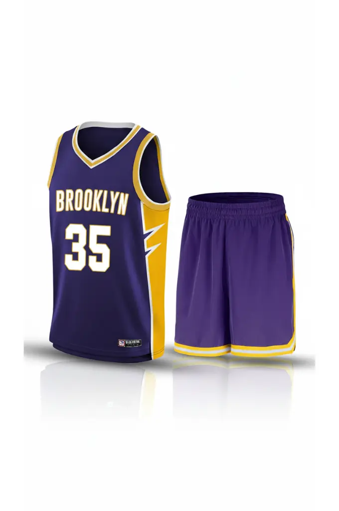 Basketball team purple color uniform for leagues manufacturer