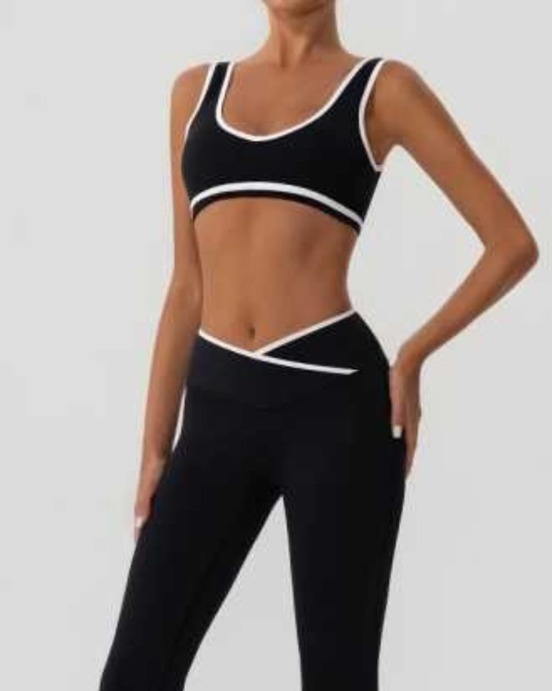 Activewear sports bra, legging and tank tp set 0015