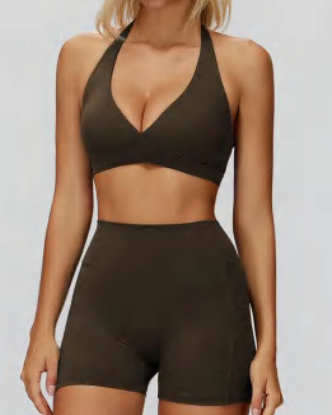 Activewear sports bra, legging and tank tp set 0018