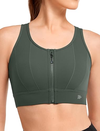 Front Closure Sports Bras for Women High Support Large Bust