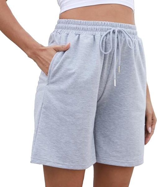 Womens Athletic Shorts Jogger Sweat Summer Loose Shorts with Pockets