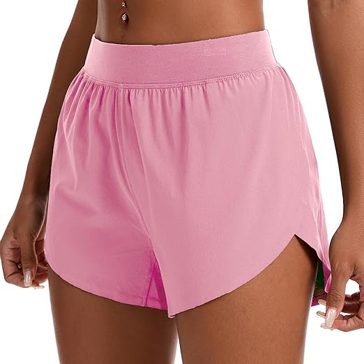 Mid Waisted Athletic Shorts for Women Lightweight High Split