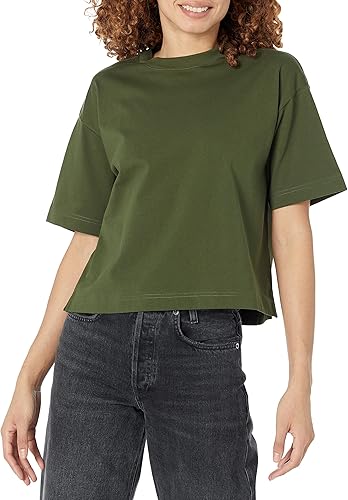 Women Organic Cotton Drop Shoulder Relaxed Boxy Short-Sleeve T-Shirt