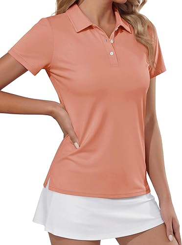 Women Wholesale Polo Shirts Short Sleeve Golf Shirt Quick Dry UPF Sun Protection Lightweight Tennis Shirts 3 Buttons